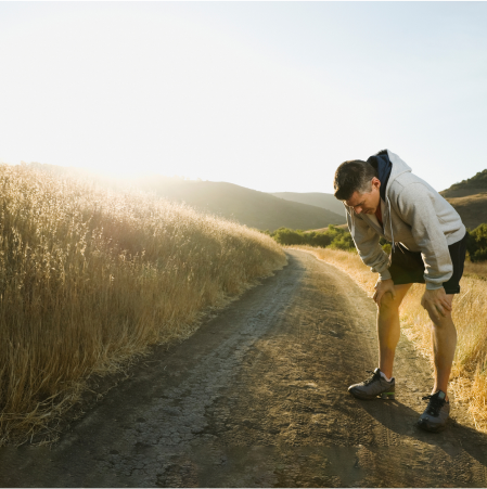 White male in a blue sweater, not actual Serostim® patient